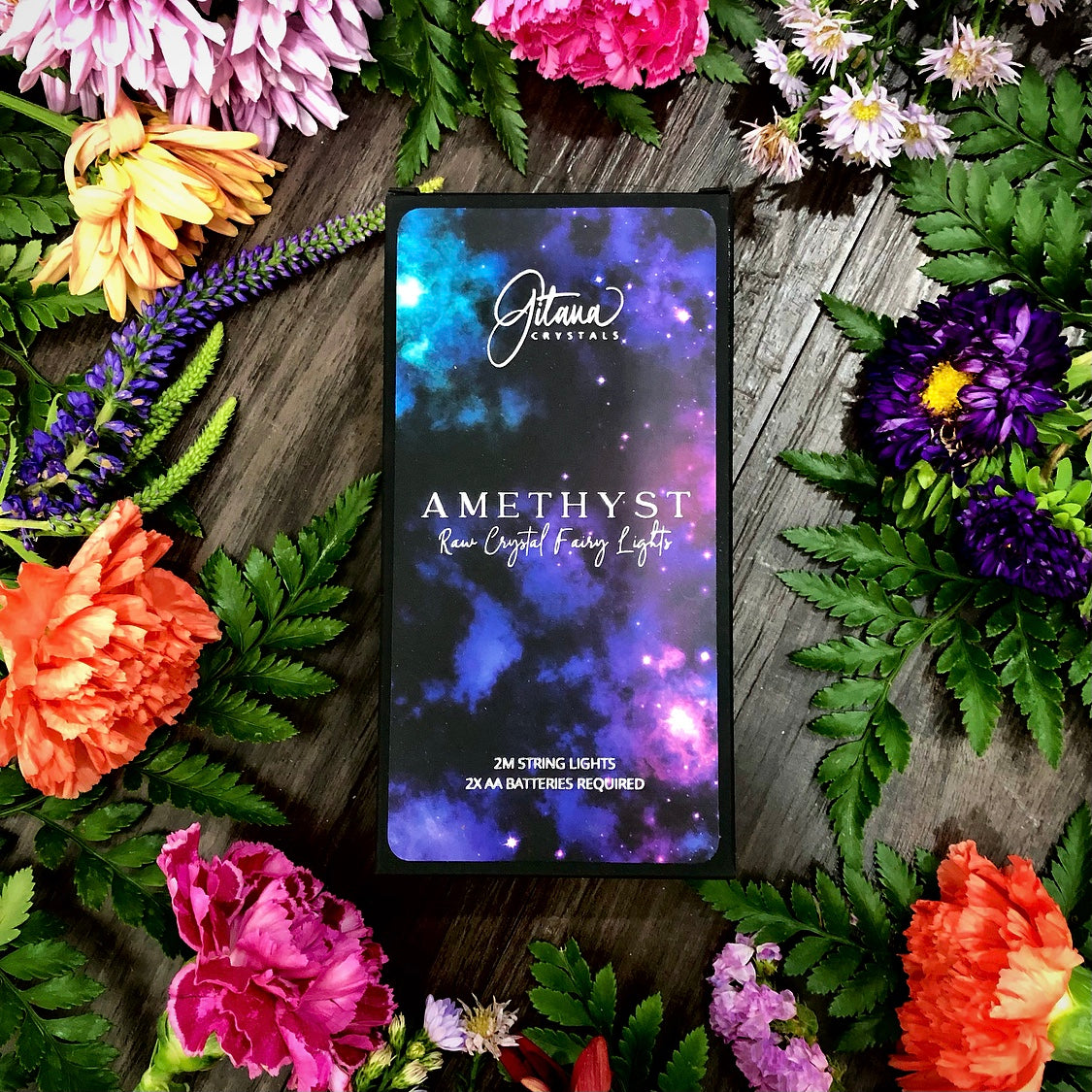 Raw Crystal Fairy Lights | Amethyst