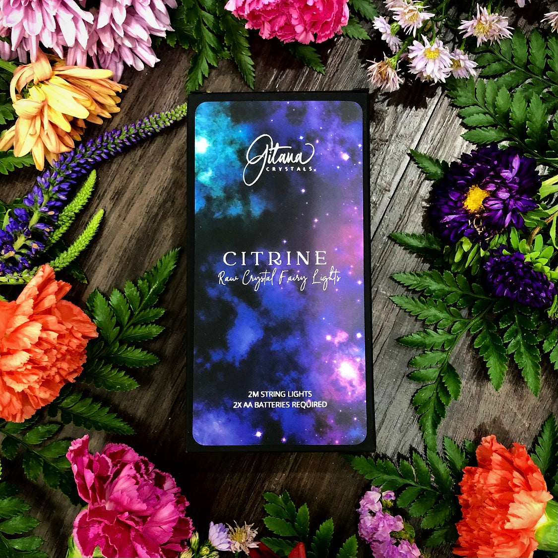 Raw Crystal Fairy Lights | Citrine